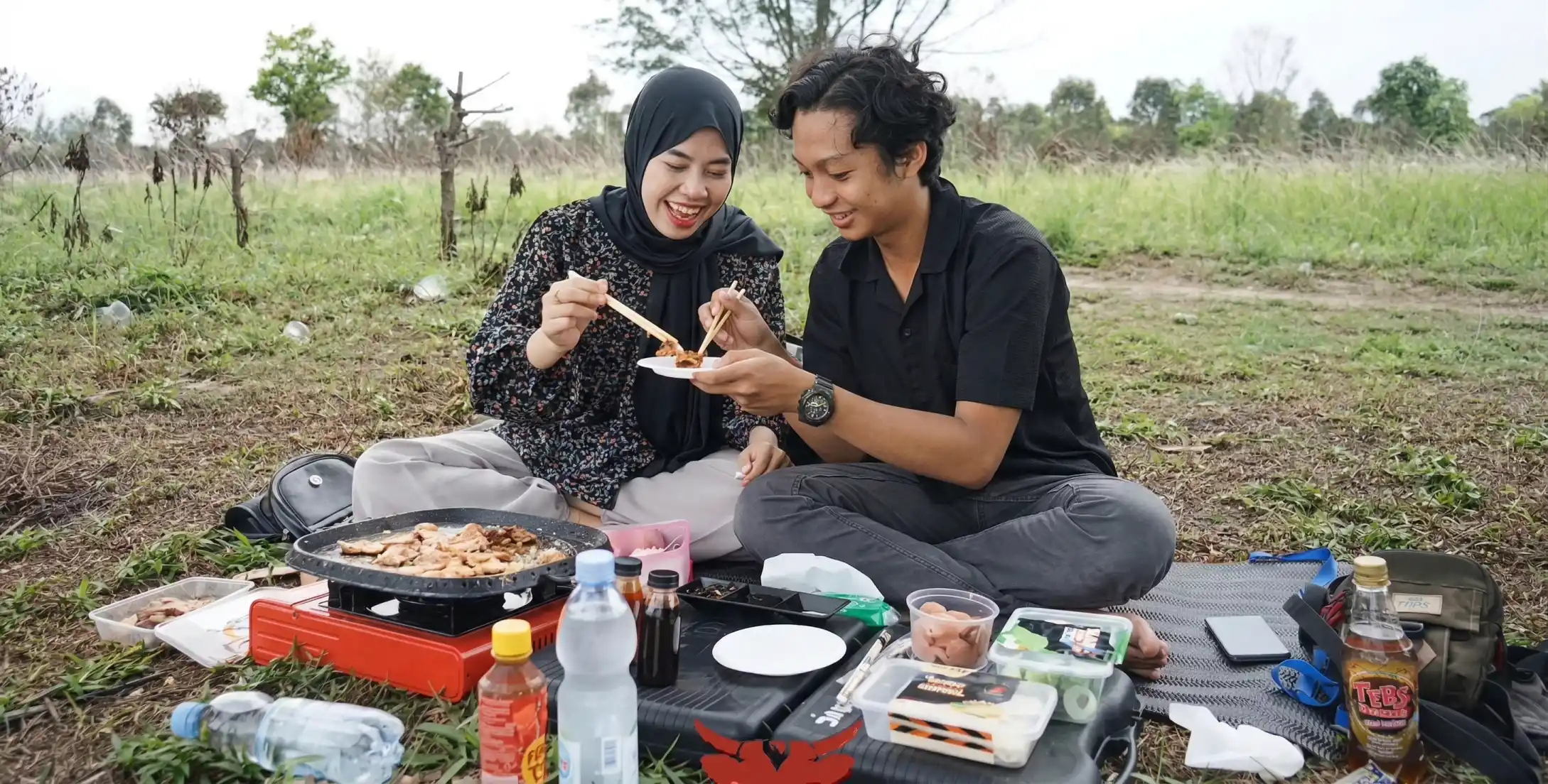 BBQ di rumah bersama keluarga